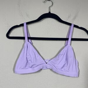 Parade Size Small Plunge Mesh Bralette Bra Purple Adjustable Straps